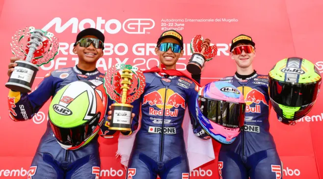 Profil Veda Ega Pratama, Pebalap Muda Indonesia Sukses Raih Kemenangan Ganda di Sirkuit Mugello